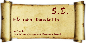 Sándor Donatella névjegykártya